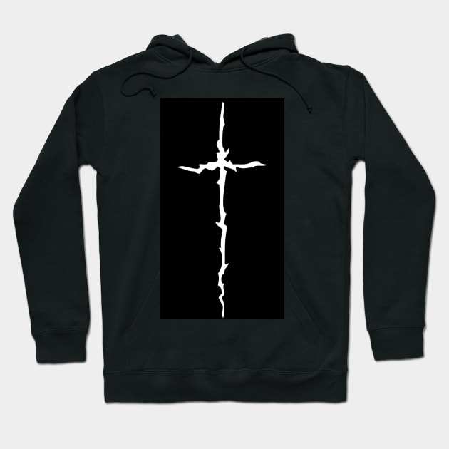 Gothic Christian Cross Hoodie by thecamphillips